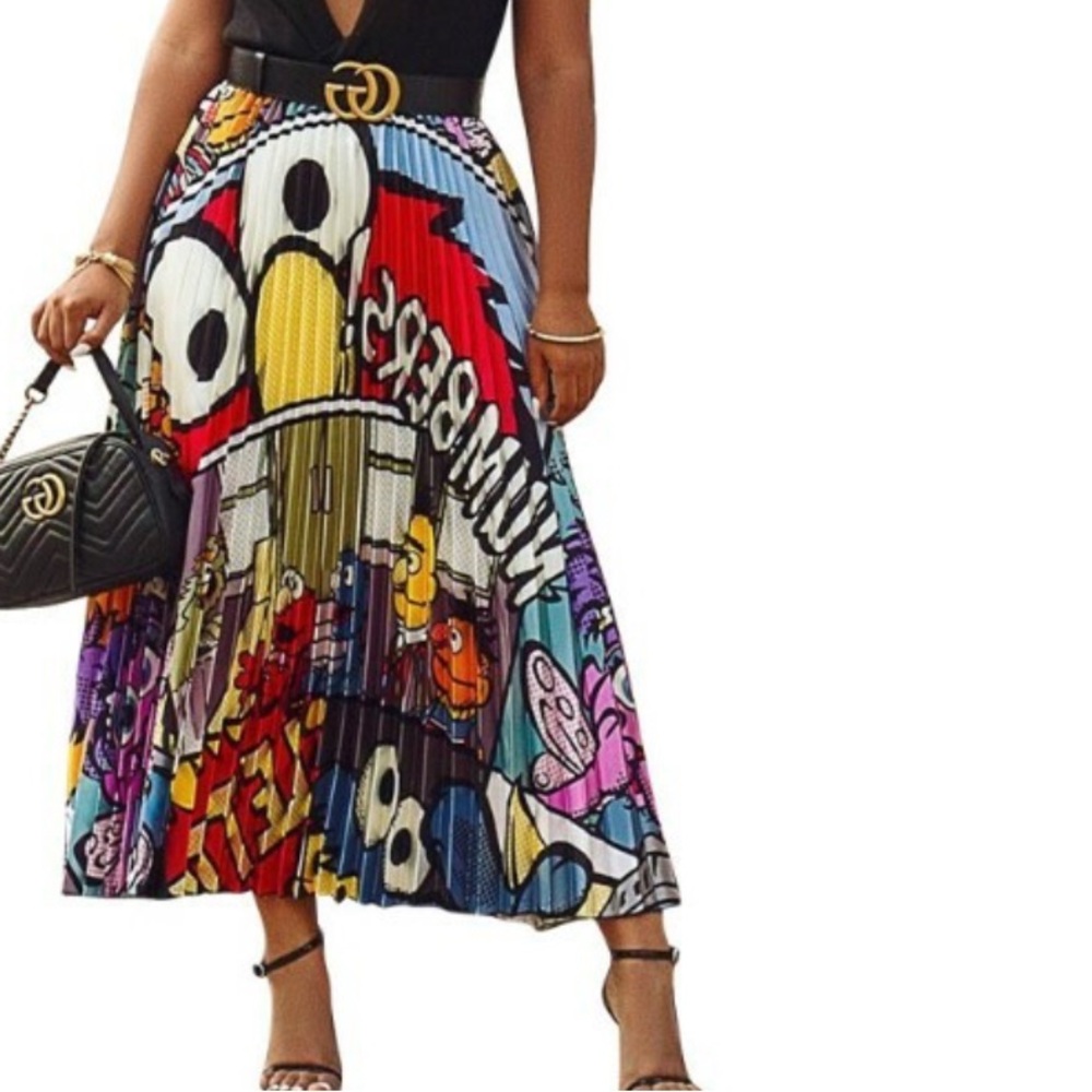 Colorful Graphic Print Women's Skirt